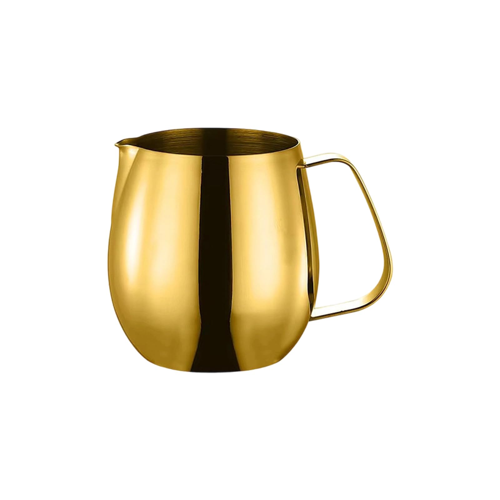 Zxfdsfdbnm Large Capacity Milk Steaming Cup with Ergonomic Handle Stainless Steel Frothing Pitcher with Measurement Marks Coffee Frother Pitcher with Ergonomic Handle