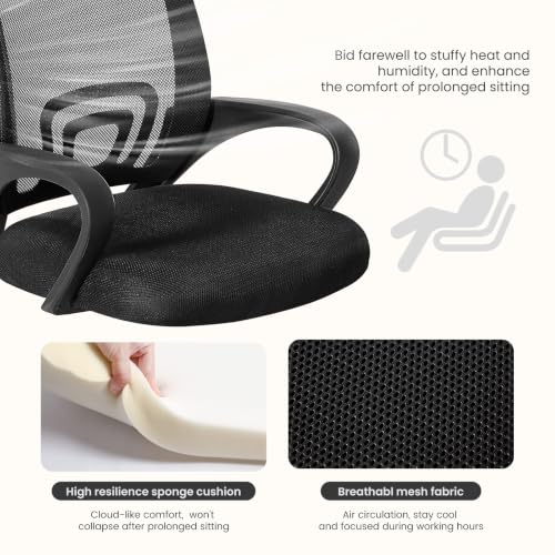 Image of DUMOS Ergonomic Office Chair, Mid-Back Executive Desk Chair 2 Pack