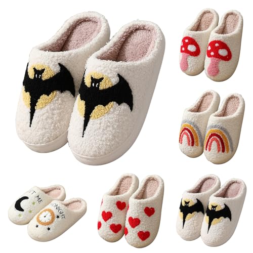 Women's Fuzzy Slip-On Slippers Comfy Fluffy Warm Fleece Slippers Lightweight Non-Slip Soft Plush Shoes Anti-Slip Shoes with Memory Foam and Indoor Outdoor Soles3