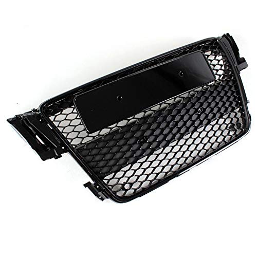BHYUDYT Style de Voiture 2007~2011 A5 Sline emblème Noir Grille de Grille de parechocs Avant, pour Audi A5 S5 S Line Cover
