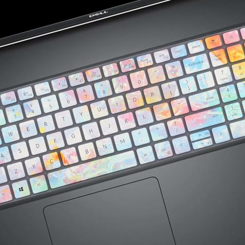 Image of Colorful Keyboard Cover for Dell Precision 3560 3561 3570 3571 3580 3581 3590 3591 / Dell Latitude 5550 5540 5520 5521 3540 3550 2025-2022 15.6 inch Laptop Keyboard Protective Cover Skin