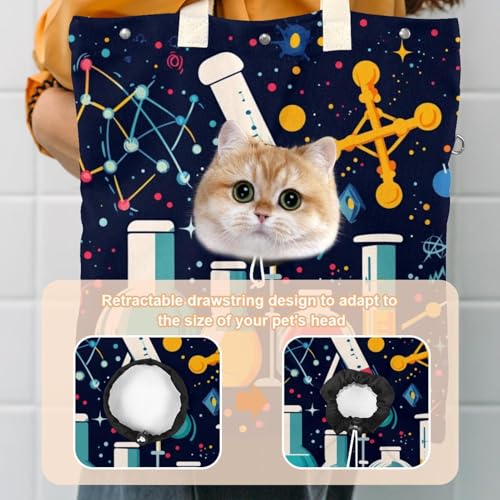 Bolsa de hombro de lona para perros y gatos pequeños con diseño portátil 4