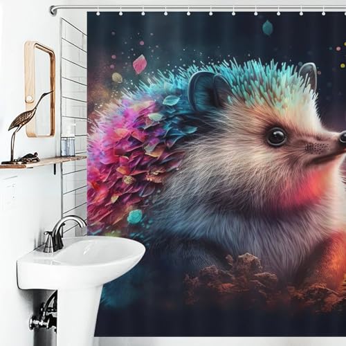 Rideau de douche hérisson étanche pour baignoire propre et sèche - 6
