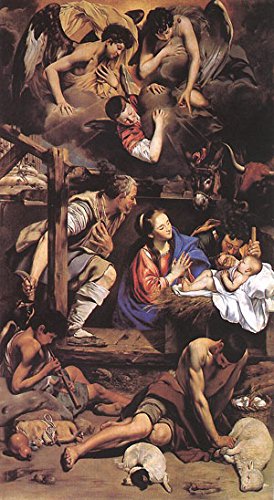 Peinture à l'huile L'Adoration des Bergers 1612 Fray Juan Bautista Maíno reproduction 30x36 pouces