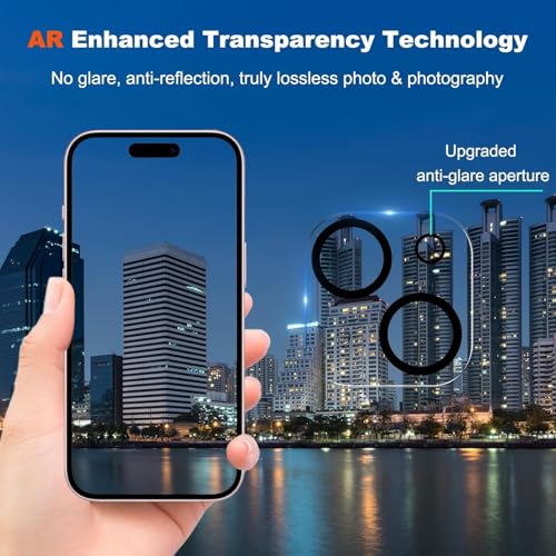 Image of Camera Lens Protector Compatible with iPhone 15 Plus (Pack of 3) | 9H Tempered Glass Camera Lens Guard | Scratch Resistant | HD Clear | Anti-Fingerprint | Easy Installation | Bubble Free