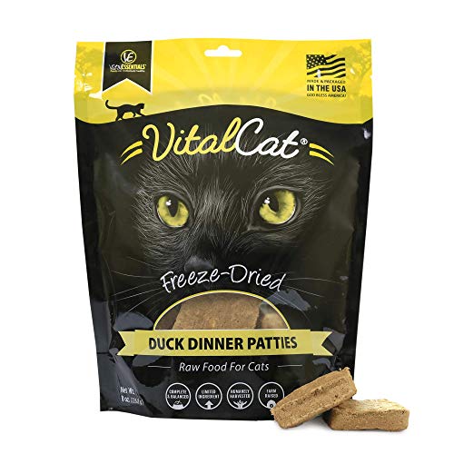 Vital Essentials Freeze Dried Cat Food, Duck Dinner Patties 8 Oz #TOP13