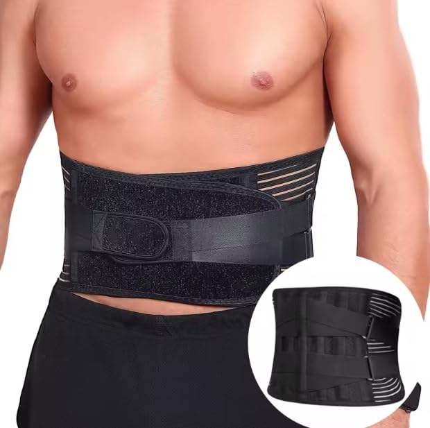 Miniatura 3 de El mejor soporte de espalda para el dolor de espalda baja, soporte lumbar, soporte de espalda ajustable (grande)