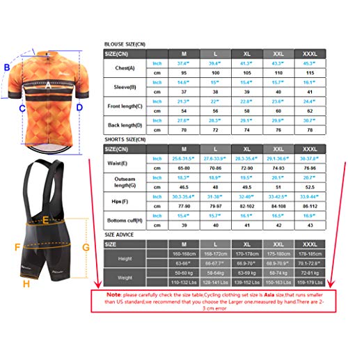 Image of Cycling Kits for Men Cycling Jersey Set Uniform Clothes Bike Bicycle Shirt+3D Gel Pad Cushion Bibs Shorts