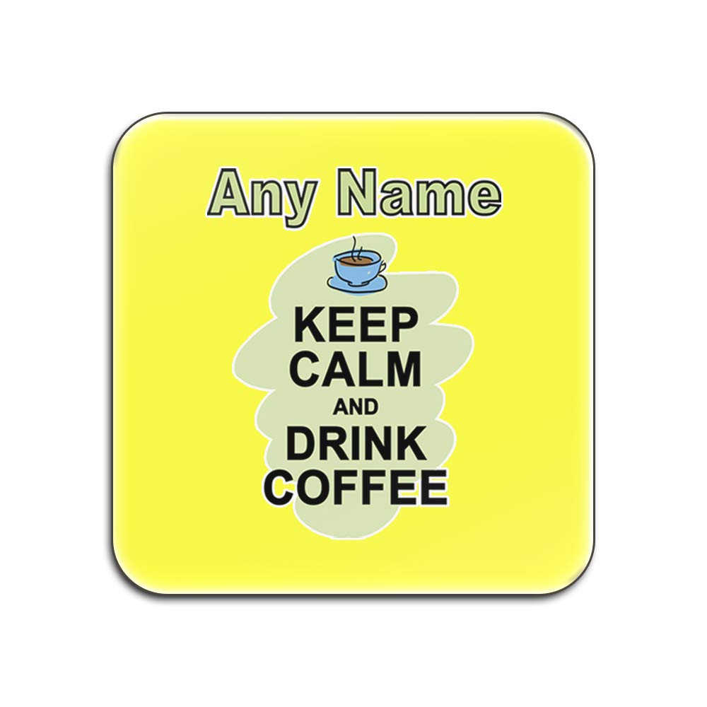 Dessous de verre carrés Keep Calm Drink Coffee pour bière vin et collation festive