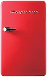 FRIGIDAIRE Mini geladeira premium EFR372-RED 3,2 pés vermelho retrô compacto arredondado canto premium