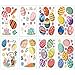 Kafeiya 8 Feuilles Autocollants Pâques,Autocollants Paques Fenetre,Statiques Réutilisable Pâques Fenêtre Decoration,Lapin Carotte Ouf Coloré Décalcomanies pour Maison Porte Fenêtre en Verre