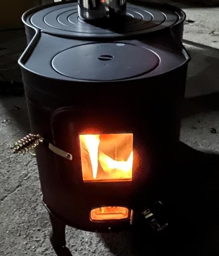 黒耐熱 窓付時計型薪ストーブ 【公式通販】