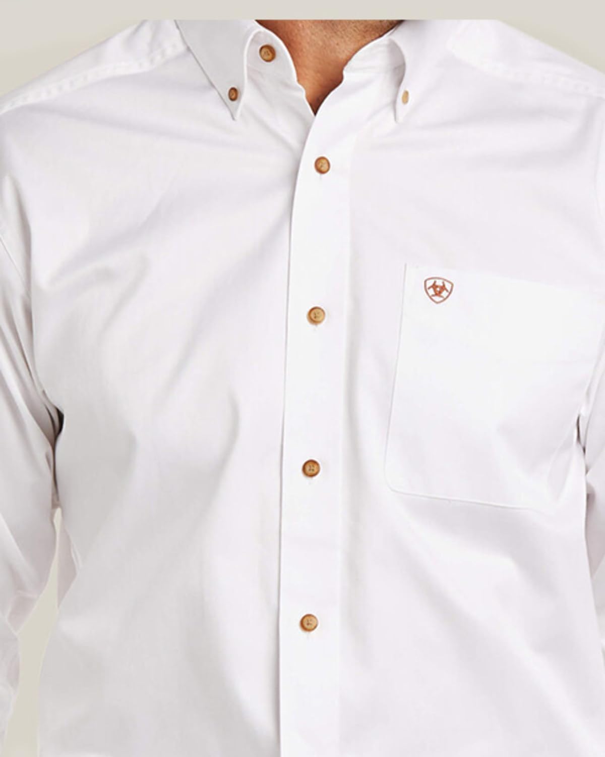 ARIAT Mens Solid Twill Fitted Shirt - Image 3