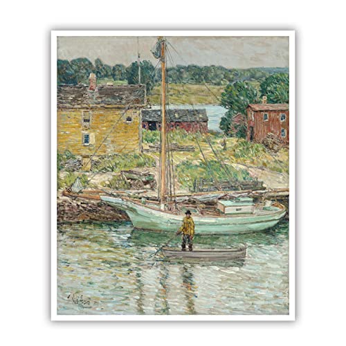 Toile Childe Hassam peinture à l'huile impression sur toile art mural œuvre classique 30x36cm