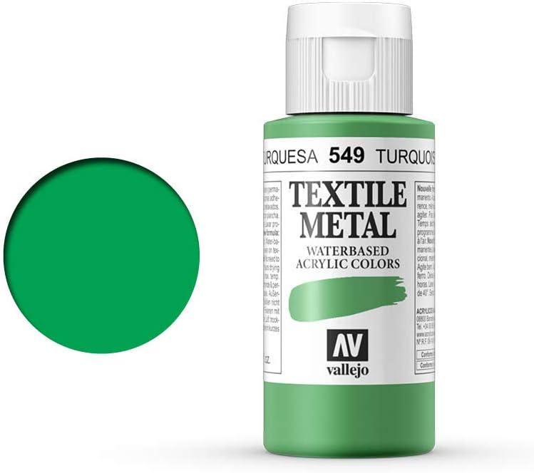Vallejo Textile Color 40549 Metallic Turquoise (60ml)