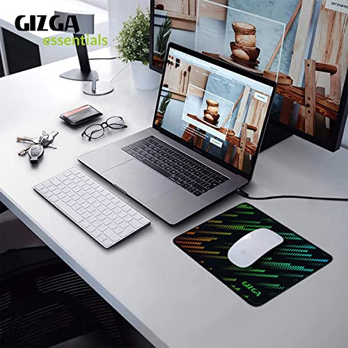 Image of GIZGA essentials Aircase 29Cm X 24Cm Gaming Mouse Pad, Laptop Desk Mat, Computer Mouse Pad with Smooth Mouse Control, Mercerized Surface, Antifray Stitched Embroidery Edges, Anti-Slip Rubber Base