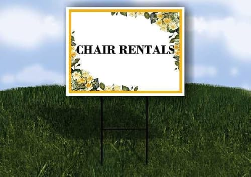 Chair Rentals Spring Flowers Citrus Eucalyptus Double Sided 18x24 in. Yard Road Sign