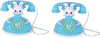 Totority 2Pcs Telefone Simulado Música Brinquedo Educativo Crianças Fingir Telefone Crianças Fingir Jogar Telefone Brinquedo Do Bebê Brinquedo Infantil Brilho Brinquedos Eletrodomésticos