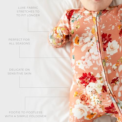 Image of Posh Peanut Convertible Baby Sleepers - Footless Baby Pajamas with 2 Way Zipper for Easy Diaper Changes