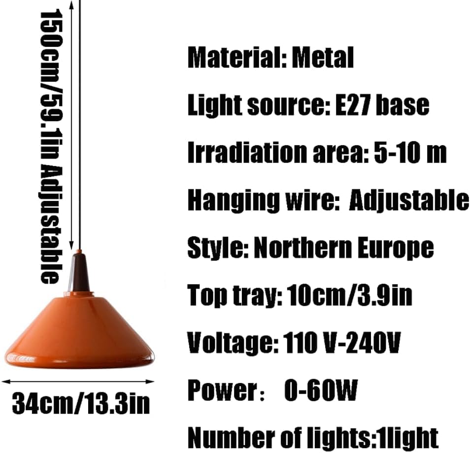 Lampe suspendue orange chaleureuse pour décoration de bar - 2