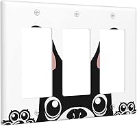 Vista 40 de Cubierta decorativa para interruptor de luz dúplex de 1 banda, placa frontal eléctrica, placa de receptáculo para baño, cocina, decoración del hogar