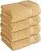 Cotton Large Hand Towels (Beige, 4-Pack,16 x 28 inches) - Multipurpose Use for Bath, Hand, Face, Gym and Spa- By Utopia Towels