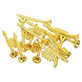 ULDIGI 10 Stück Weihnachtsbaumschmuck Trompeten Ornamente Aus Kunststoff Zum Aufhängen Musikinstrument Deko Für Zuhause Partys Und Geschäfte