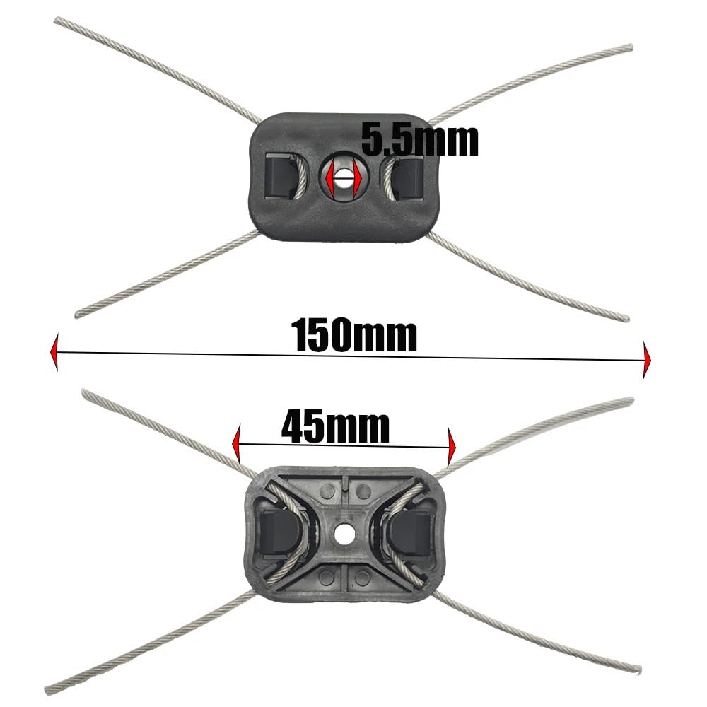 Testina for decespugliatore elettrico Testina for mangiatoia for erbacce Testina di ricambio for decespugliatore in filo di acciaio for decespugliatori a batteria(5Pcs)