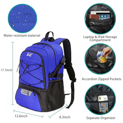 image for WOLT | Basketball Backpack Large Sports Bag with Separate Ball Holder 