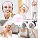 FRASTORDER Disposable Spa Headbands for Women - Individually Wrapped Stretch Non-Woven Facial Headbands for Skincare, Makeup & Esthetician Supplies(Pink, 80 Count)