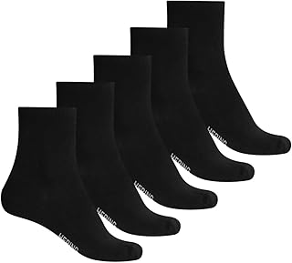 Kit 5 Pares De Meias Unissex Cano Médio Preto P