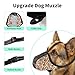 JOYPAWS Dog Muzzle Medium Sized Dogs Anti Bite Bark Soft Air Mesh Muzzles Reflective Ajustable Full Coverage Dog Mouth Guard Cover for Grooming Scavenging Orange M