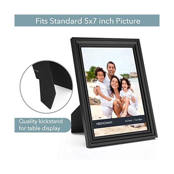 NEXHOMMY 12 x 12 Bilderrahmen-Set – (12 Stück, schwarz), einfach entworfene Fotorahmen, Collage für den Tisch oder zum… – Bild 3