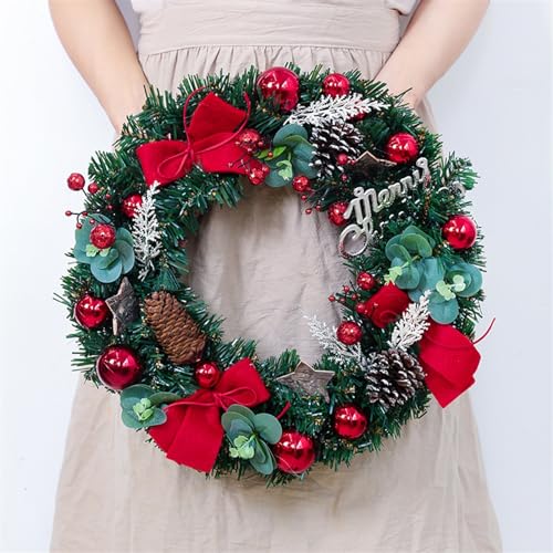 Décorations de Noël extérieures : 2 couronnes roses pour illuminer votre jardin festif - 3