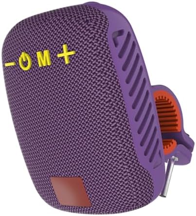 Pomya Bike Bluetooth Speaker, IPX5 Water Proof Wireless Speaker with FM Radio, Portable Handlebar, USB Rechargeable for Cycling (Purple) — view 7