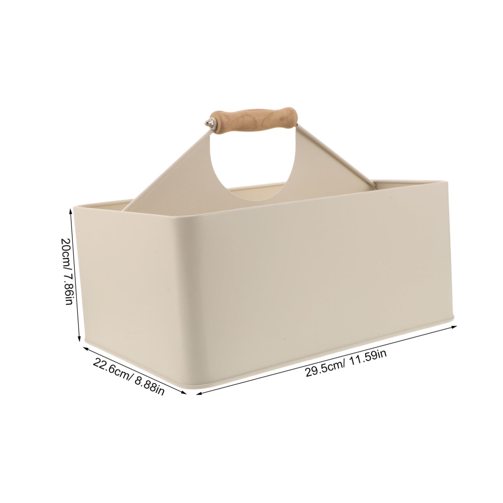 TOPBATHY Scatola Organizer per Semi da Giardino in Ferro con 4 Scomparti | Manico Integrato, Bianco, 29, 50x22, 60x20, 00cm, per Forniture e Utensili da Giardinaggio