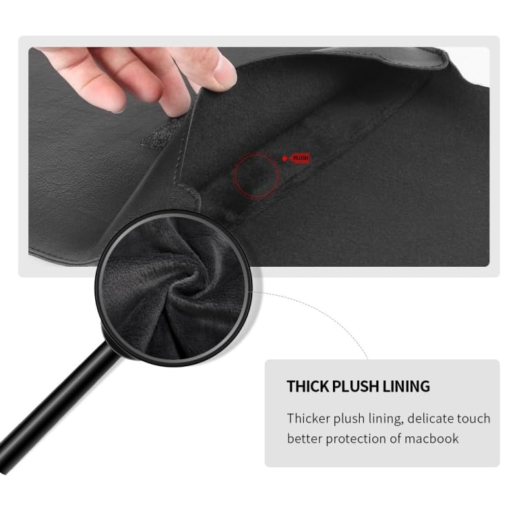 Image of TechTrendz Premium 3 in 1 Multifunction Slim PU Leather Laptop Sleeve for MacBook Neo 13 inch (A18 Pro Chip,2026) A3404, Laptop Cover Bag 11-14 Inch (with Integrated Mouse Pad) - Brown