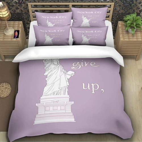 Housse de couette 3D effet grand confort en microfibre résistante King - 5