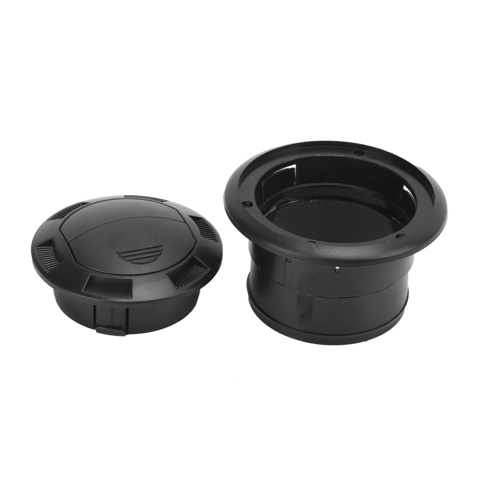 Klkwsfgfzk Black Dashboard Air Vents 75Mm Dashboard Air Conditioning Deflector Outlet Round Vent Universal For Bus Rv Car Abs Plastic Air Vents