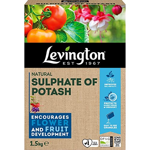 Levington Natural Sulphate of Potash for Flower & Fruit Development 1.5KG Carton