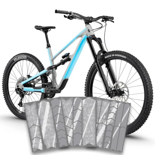unleazhed Bike Protection BP01 Frame Monstera White Glossy - Protector de cuadro para bicicletas de montaña (fabricado en Alemania, 35 piezas, juego completo de protección de cuadro, extremadamente