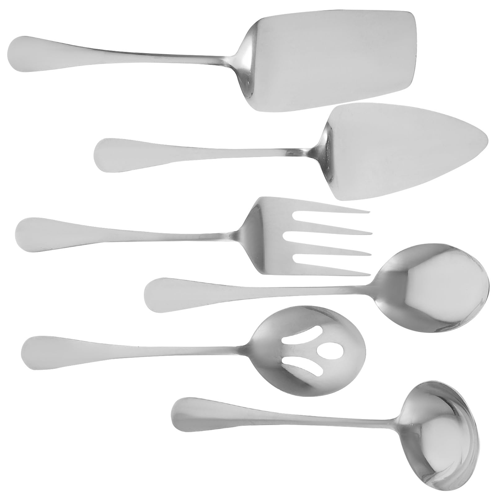 Zerodeko Set Posate da Portata Combinazione di Forchetta, Coltello e Cucchiaio in Inossidabile Design Ergonomico per Viaggio e Outdoor