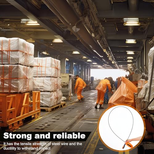 Image of MorningRo 2 Pack 74'' Flexible Pallet Strap Feeder for 1 /2-3 /4 Inch Polyethylene Strapping Stick Guide Strapping Through Pallets Straps Feeder Professional Pallet Threading Tool