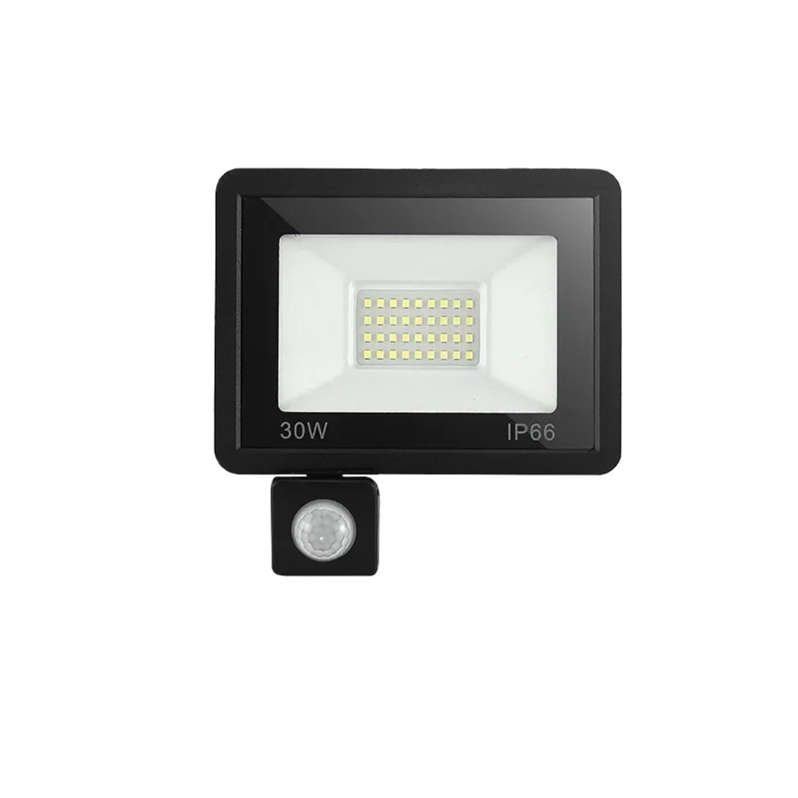 LLOOPK LED Flood Light, 10W-150W PIR Mot Sensor Led Floodlights Ip66 Waterproof Hanging Outdoor Wall Lamp Floodlight Light(White Light,30W)