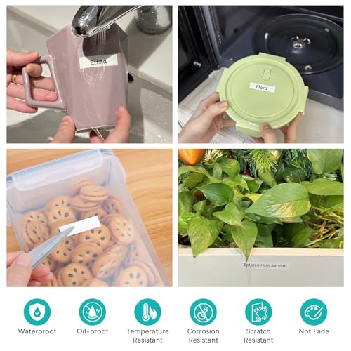 6 x Etikettenband Kompatible für Dymo Etikettenband Letratag White Plastic 12mm x 4m Beschriftungsband Beschriftungsgerät Bänder für Dymo Letratag XR LT-100H LT-100T 200B