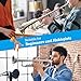 CAHAYA Bb Trumpet Instrument Trompeta: Nickel Student Trumpet with Hard Case 7C Mouthpiece Gloves Standard Trumpets for Beginners or Advanced Students Silver