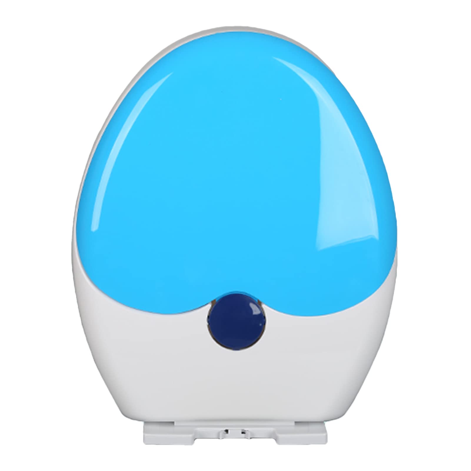 FLYIODFCXV Toilet seat, Elongated Toilet Seat Quiet, Never Loosen Plastic Lid with Build in Potty Training(Blue,VShape)