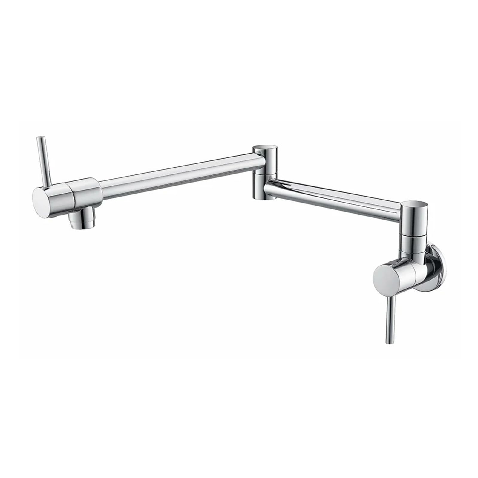 ZQFHSX Brass Wall Mounted Kitchen Pot Filler Faucet Swivel Folding Retractable Rotary Stretch Basin Sink Tap for Most Scenarios(Chrome)