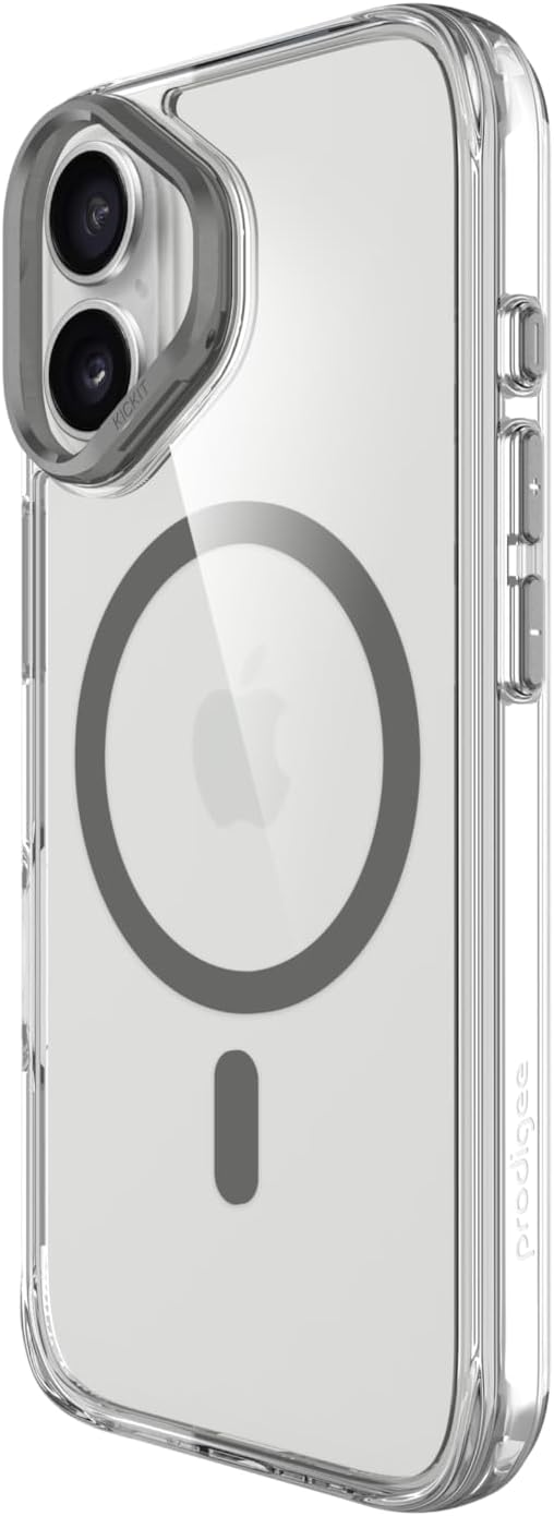 Prodigee iPhone 17 | Magneteek Case| Drop Tested | Dual Layer Cover | Wireless Charging Compatible | Shockproof | Scratch Resistant (Kickit, Clear, iPhone Air (6.7))