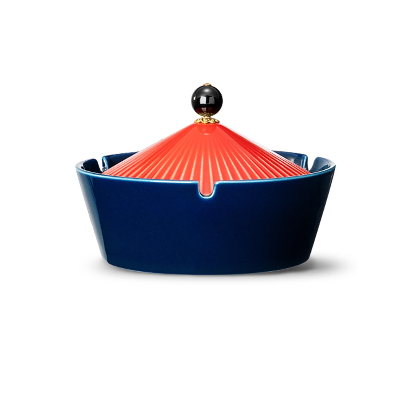 Ashtray Ceramic with Lid – Hats Shaped Smokeless Windproof Ash Holder,Desktop Smoking Tray
